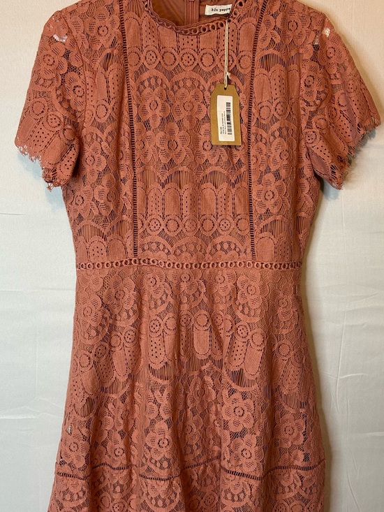 Blu Pepper Dresses & Skirts - Blu Pepper Women’s Large Lace Overlay Dress Knee Length Salmon New 68